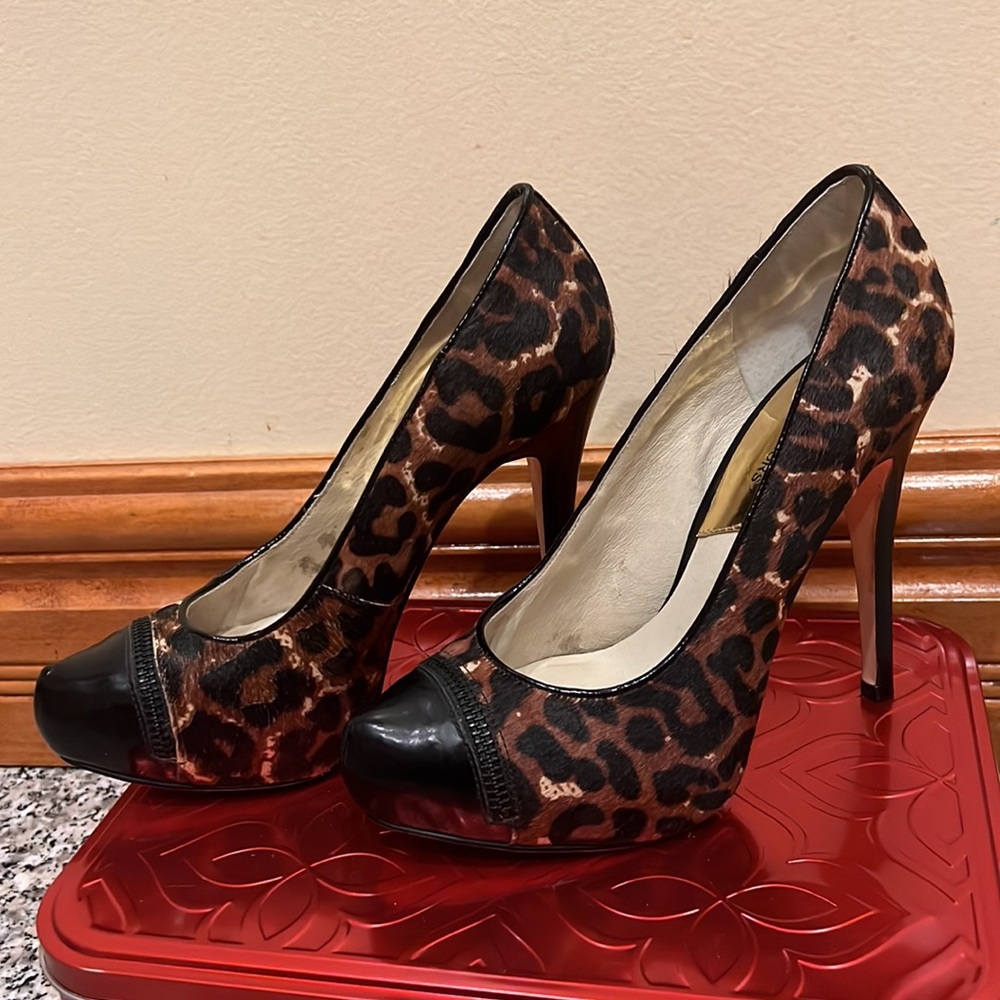 Michael Kors Leopard Print Calf Hair Pumps